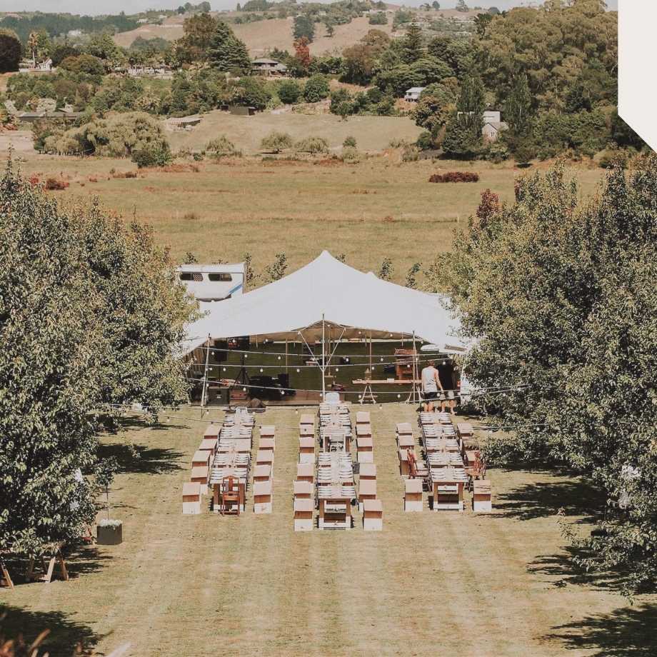 Tenda stretch allestita per una conferenza