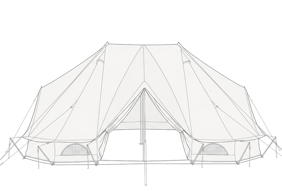 Sibley ProTech — disegno tecnico bell tent 100% cotone