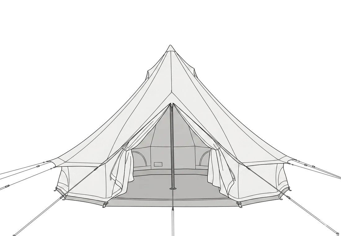Sibley Traveller — disegno tecnico bell tent in policotone
